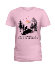 Snowmobile And into the mountains I go 9997 Ladies T-Shirt thumbnail