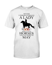 A lady who loves horses and was born in May Classic T-Shirt thumbnail
