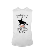 A lady who loves horses and was born in May Sleeveless Tee thumbnail