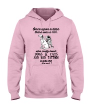 A girl who loves Dogs and Cats and had Tattoos Hooded Sweatshirt front