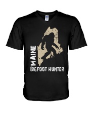 Maine Bigfoot Hunter V-Neck T-Shirt thumbnail