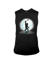 Bigfoot lacrosse under the moon Sleeveless Tee thumbnail