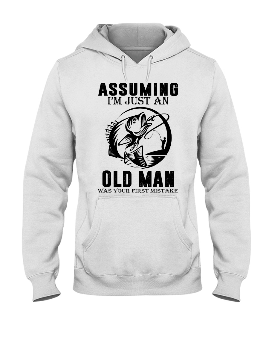 fishing old man Hooded Sweatshirt