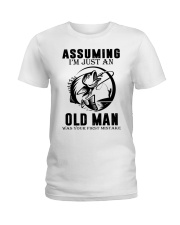 fishing old man Ladies T-Shirt thumbnail