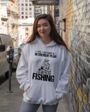 fishing retirement plan 0029 Hooded Sweatshirt lifestyle-unisex-hoodie-front-1