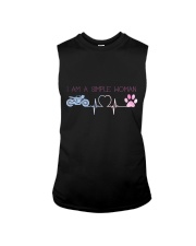 Motorcycle Dog Simple Woman Sleeveless Tee thumbnail