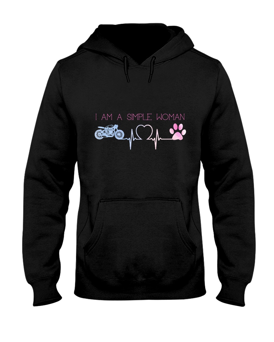 Motorcycle Dog Simple Woman Hooded Sweatshirt