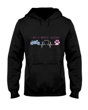 Motorcycle Dog Simple Woman Hooded Sweatshirt front