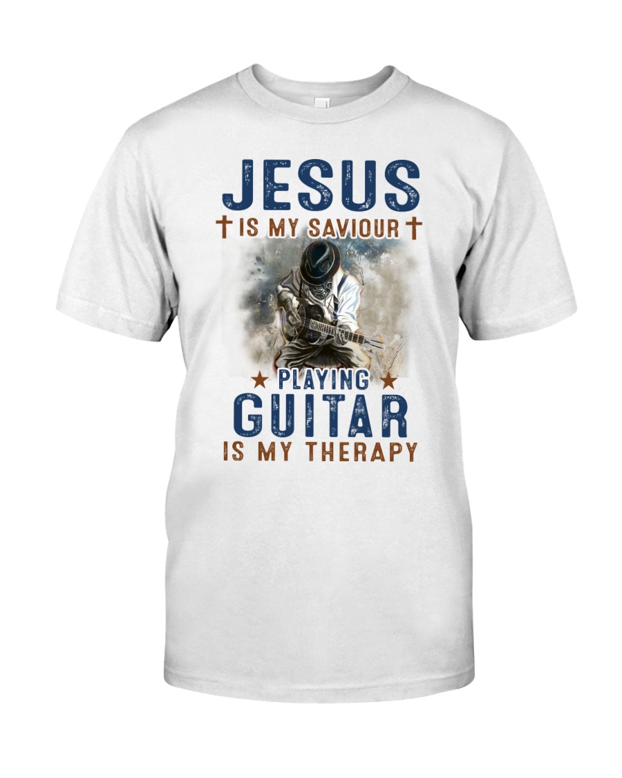 Jesus is my saviour Guitar is my therapy Classic T-Shirt