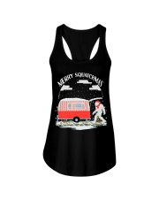 Merry Squatchmas Camping Bigfoot Ladies Flowy Tank thumbnail