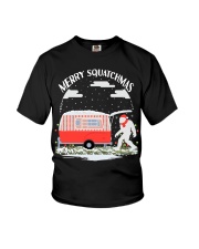 Merry Squatchmas Camping Bigfoot Youth T-Shirt thumbnail