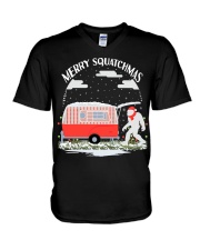 Merry Squatchmas Camping Bigfoot V-Neck T-Shirt thumbnail