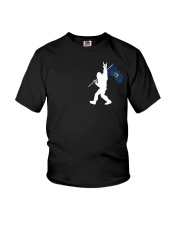 Vermont - Bigfoot Flag 2 sides Youth T-Shirt thumbnail