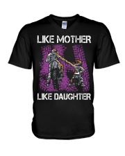 Like mother like daughter motorcross V-Neck T-Shirt thumbnail