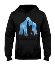 Bigfoot rock and roll ver moon Hooded Sweatshirt front
