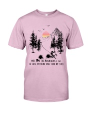 Skiing And into the mountains I go Classic T-Shirt thumbnail