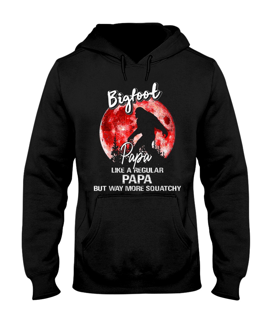Bigfoot papa - red moon Hooded Sweatshirt