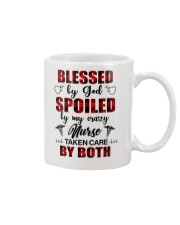 Blessed by god - Spoiled by my crazy Nurse Mug thumbnail