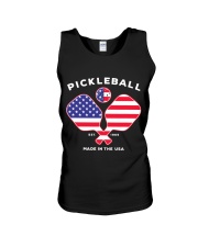 Pickleball USA Patriotic American Flag Est 1965 Unisex Tank thumbnail