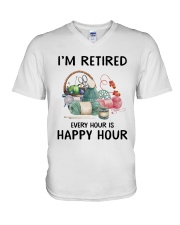 I'm retiered - knitting V-Neck T-Shirt thumbnail