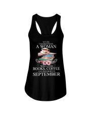 books never underestimate September Ladies Flowy Tank thumbnail
