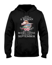books never underestimate September Hooded Sweatshirt front