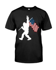 Bigfoot peace sign USA Classic T-Shirt thumbnail