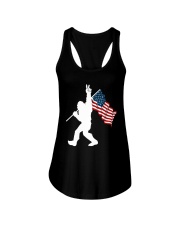 Bigfoot peace sign USA Ladies Flowy Tank thumbnail