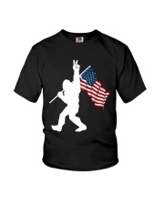 Bigfoot peace sign USA Youth T-Shirt thumbnail