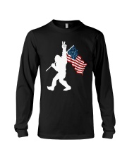 Bigfoot peace sign USA Long Sleeve Tee thumbnail