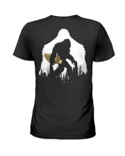 Bigfoot With Morel Mushroom - Back side Ladies T-Shirt thumbnail