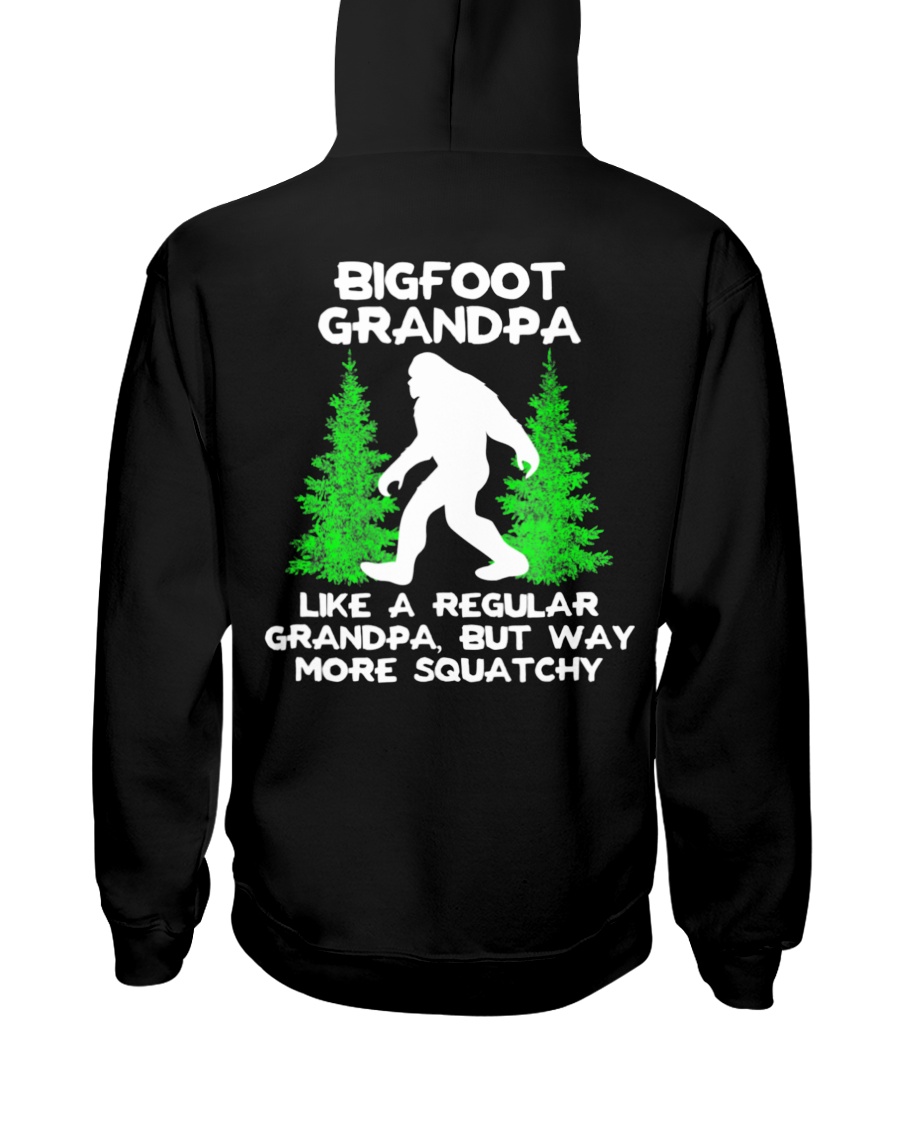 Bigfoot Grandpa - backside Hooded Sweatshirt