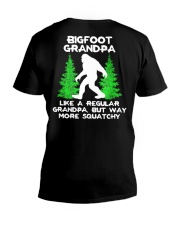 Bigfoot Grandpa - backside V-Neck T-Shirt thumbnail