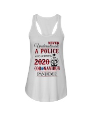 Never underestimate a police Ladies Flowy Tank thumbnail