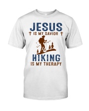 Jesus is my savior - Hiking is my therapy Classic T-Shirt thumbnail