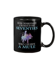Never Underestimate Woman Mule Seventies PT Mug thumbnail