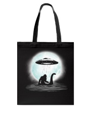 Bigfoot UFO Under The Moon Tote Bag thumbnail
