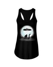 Bigfoot UFO Under The Moon Ladies Flowy Tank thumbnail