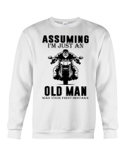motorcycle old man Crewneck Sweatshirt thumbnail