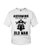 motorcycle old man Youth T-Shirt thumbnail