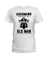motorcycle old man Ladies T-Shirt thumbnail