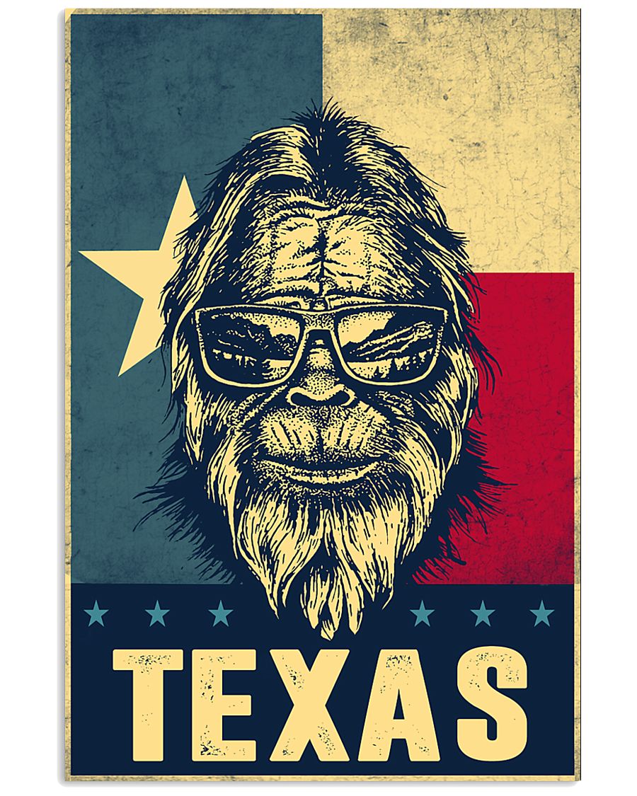 Bigfoot Texas flag 24x36 Poster