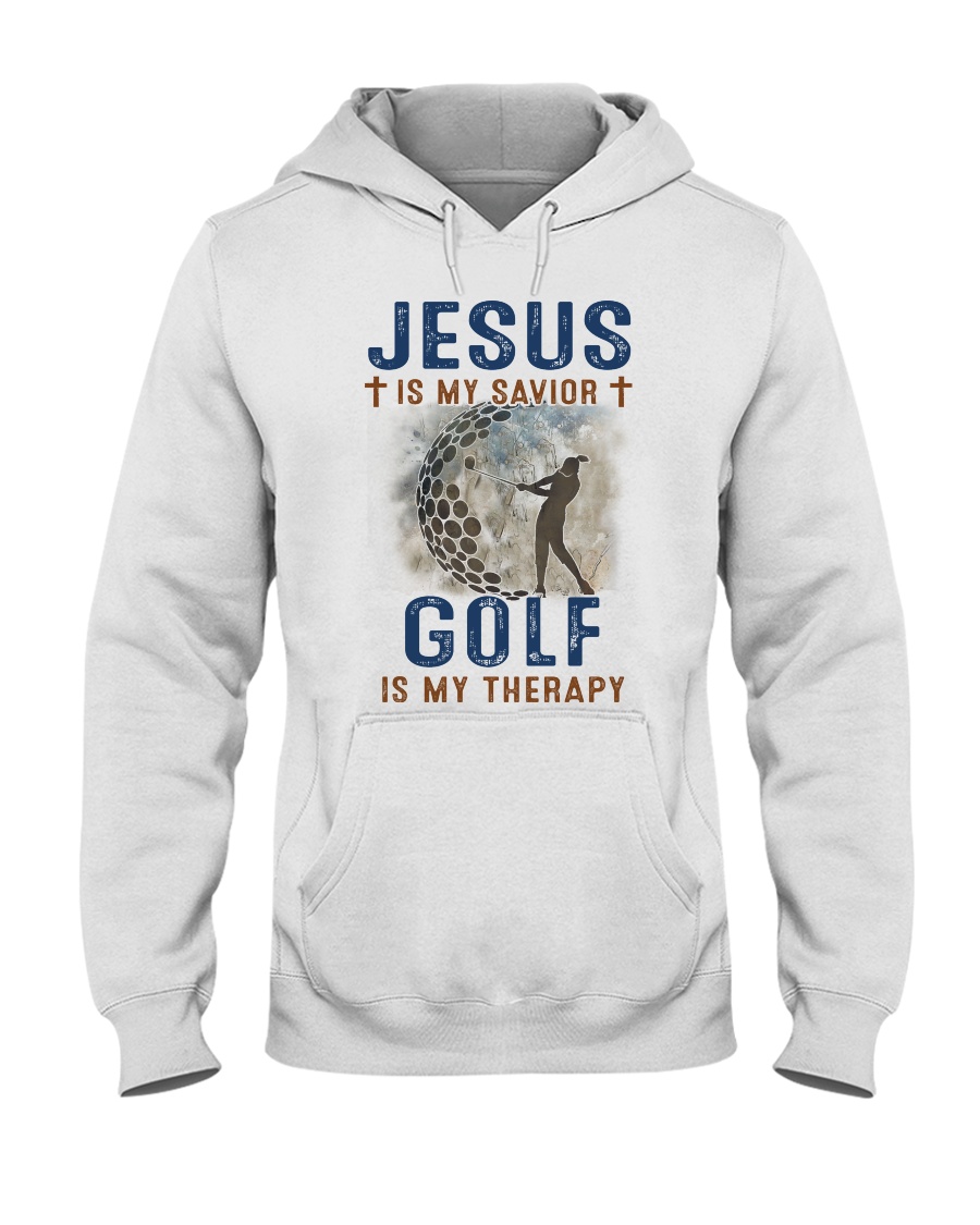 Jesus is my savior - Golf is my therapy - woman Hooded Sweatshirt