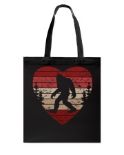 Vintage retro style bigfoot heart Tote Bag thumbnail