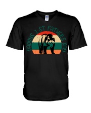 daddys-1-st-fathers-day-03 V-Neck T-Shirt tile