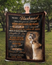 Special gift for Husband Sherpa Fleece Blanket - 50" x 60" aos-sherpa-fleece-blanket-50x60-lifestyle-front-13b