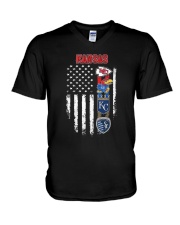 American Flag Kansas City Club Shirt V-Neck T-Shirt thumbnail