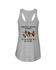 MY CHICKENS TOLD ME I'M FINE Ladies Flowy Tank tile