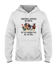 MY CHICKENS TOLD ME I'M FINE Hooded Sweatshirt tile