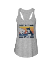 BEST CAT DAD EVER VINTAGE Ladies Flowy Tank tile